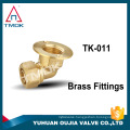 1/2"NPT union double two way folw brass fittings connector female thread elbow forged brass nature color in TMOK low price